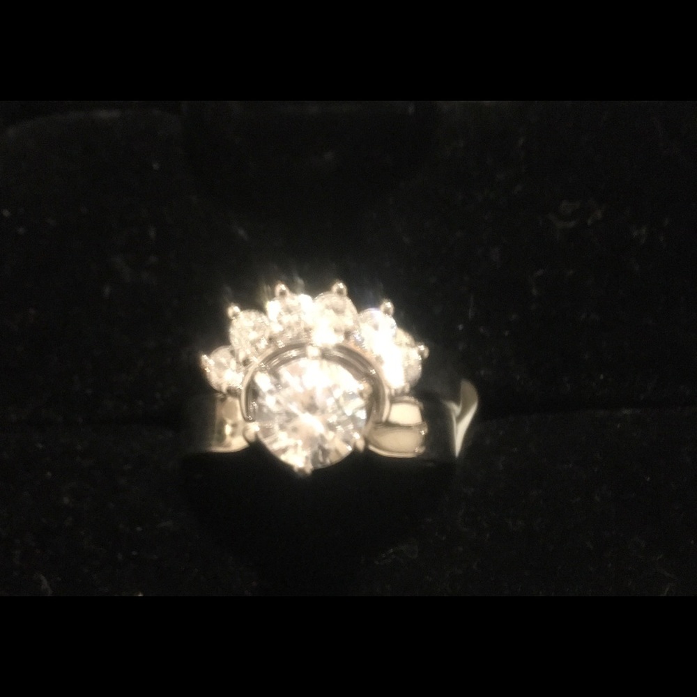 18KT RGP Wedding/Engagement/ Anniversary Ring Set